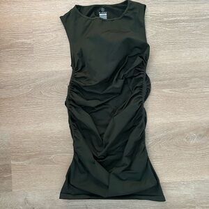 BLANQI Olive Green Ruched Dress